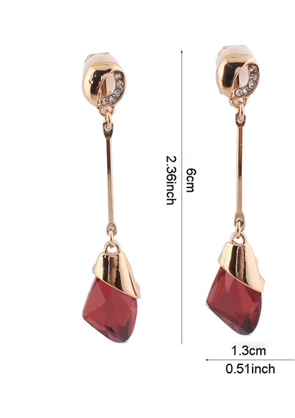 Kadın Moda Kristal Uzun Kolye Küpe (Red) (Yurt Dışından) fiyatları