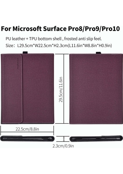 Microsoft Surface Pro 10 Için Kumaş Dokulu Pc Tablet Kılıfı (Yurt Dışından) modelleri