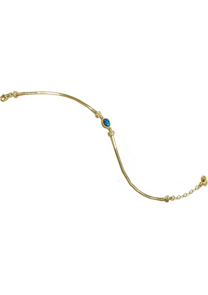 14 Ayar Altın Bileklik Avustralya Opal Doğal Taşlı Zarif Minimalist Ince Boho Bileklik Sarı Altın modelleri