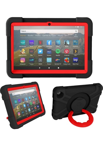 Fire Hd8 (2020) Pc + Silikon Kılıf Için (Yurt Dışından)