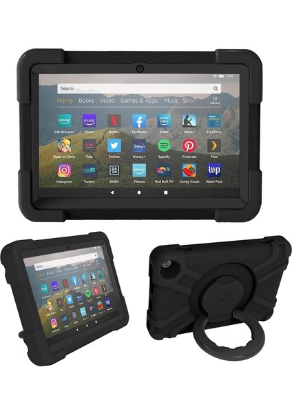 Fire Hd8 (2020) Pc + Silikon Kılıf Için (Yurt Dışından)