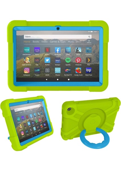 Fire Hd8 (2020) Pc + Silikon Kılıf Için (Yurt Dışından)