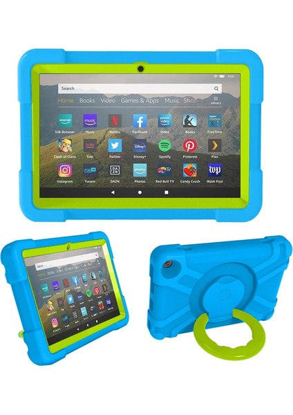 Fire Hd8 (2020) Pc + Silikon Kılıf Için (Yurt Dışından)