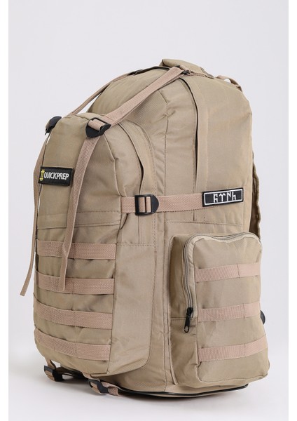 65L Bej Taktik Sırt Çantası | Outdoor, Spor, Kamp, Okul ve Askeri Kullanım