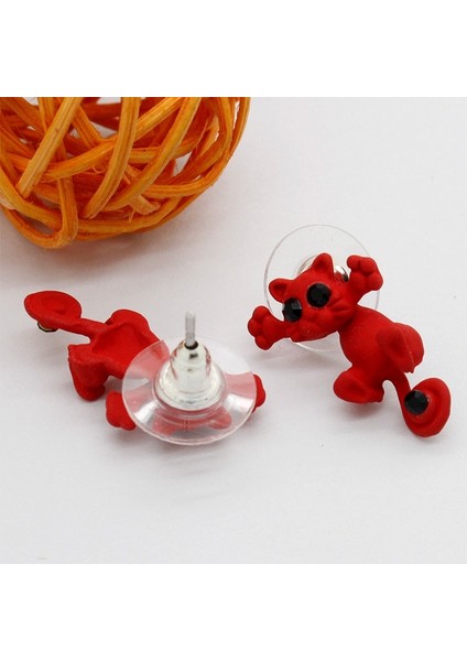 1 Çift Yavru Hayvan Takı Sevimli Kedi Saplama Küpe (Magenta) (Yurt Dışından) fiyatları