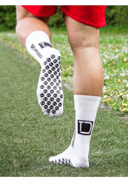 Profesyonel Kaydırmaz Kauçuk Havlu Taban Dikişsiz Maç Sporcu Tozluk Halı Saha Futbol Çorabı