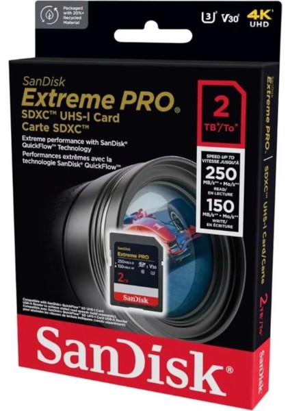 Extreme Pro 2tb 250/150MB/S Sdxc V30 Uhs-I U3 Hafıza Kartı SDSDXXD-2T00-GN4IN modelleri
