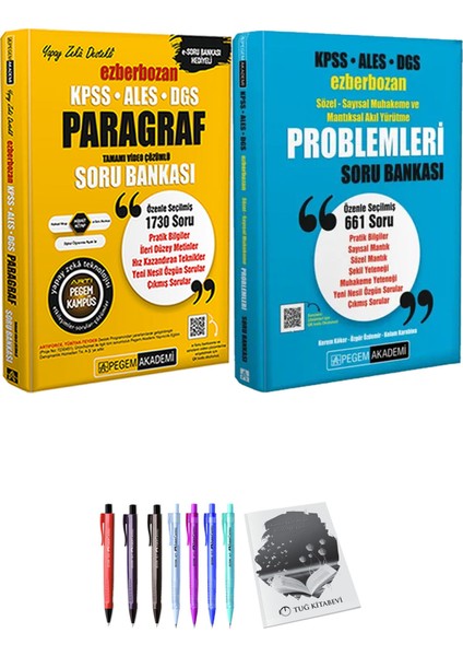KPSS ALES DGS Ezberbozan Sözel-Sayısal Muhakeme ve Mantıksal Akıl Yürütme Problemleri Soru Bankası - Ezberbozan KPSS ALES DGS Paragraf Soru Bankası + Hediyeli