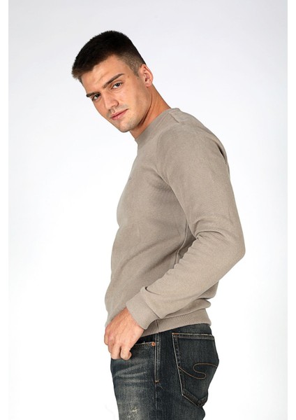 Erkek Newdwade O Yaka Sweatshirt 241042 Vizon modelleri