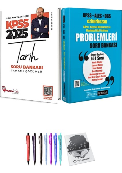 KPSS ALES DGS Ezberbozan Sözel-Sayısal Muhakeme ve Mantıksal Akıl Yürütme Problemleri Soru Bankası - Hoca Kafası 2025 KPSS Tarih Soru Bankası + Hediyeli