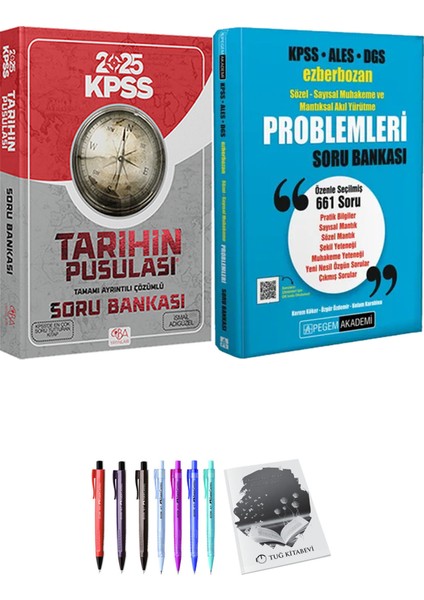 KPSS ALES DGS Ezberbozan Sözel-Sayısal Muhakeme ve Mantıksal Akıl Yürütme Problemleri Soru Bankası - Cba Yayınları 2025 KPSS Tarihin Pusulası Soru Bankası Çözümlü - Ismail Adıgüzel + Hediyeli