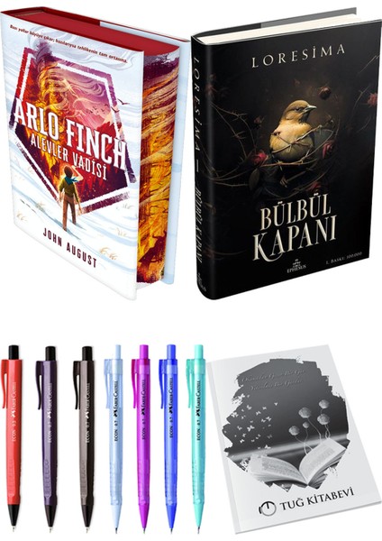 Bülbül Kapanı 1 Ciltli Loresima ve Arlo Finch Alevler Vadisi Ciltli John August 2'li Set + Hediyeli