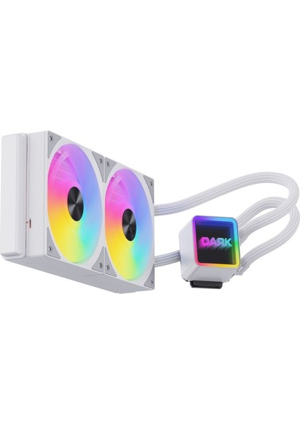 Freezer W247W 2025 Edition 240MM 2X12CM Frgb LED Fan + Pompa, 250W Tdp, LGA1700 - Am5 Uyumlu Beyaz Sıvı Soğutma Sistemi (DKCCW247W)