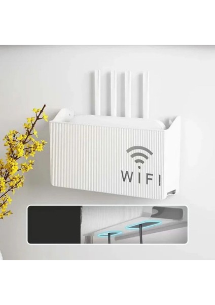 25X15X6 cm Parlak Duvara Asılabilir Sigorta ve Modem Wifi Saklama Kutusu