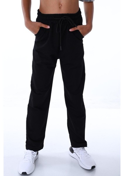 Kız/erkek Çocuk Lastik Paça ,düz 2 Iplik Polyester Eşofman Altı