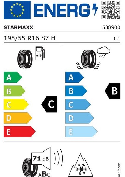 195/55R16 87H Polarmaxx Oto Kış 2024