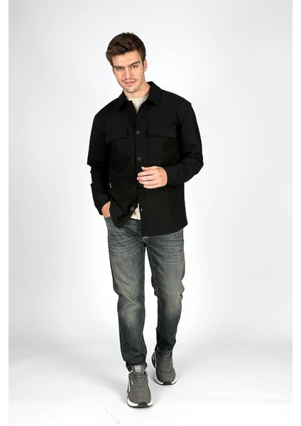 Erkek Jolet Örme Uzun Kol Gömlek 241017 Siyah fiyatları