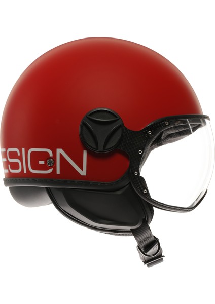 Momodesign Fgtr Classic Candy Matt Red White Açık Kask