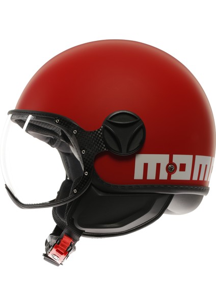 Momodesign Fgtr Classic Candy Matt Red White Açık Kask