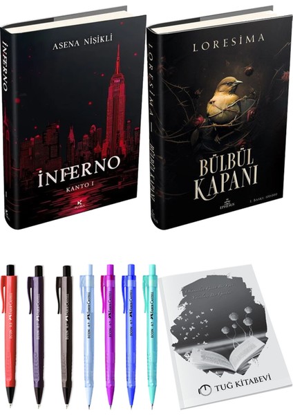 Bülbül Kapanı 1 Ciltli Loresima ve Inferno Kanto I Ciltli Asena Nişikli 2li Set + Hediyeli