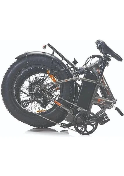 Corelli Vonıq Eco Fat Bıke Elektrikli Katlanır Bisiklet 42CM Md 20 Jant 7 Vites Black görsel 4