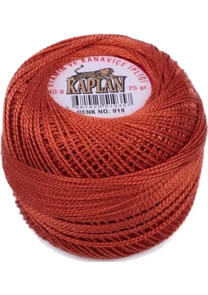 3 Adet Kaplan Etamin ve Kanaviçe Ipi 8 No Kod/renk: 726 - Pudra - 918 - Ryl