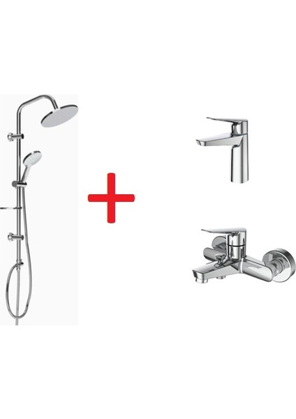 SH640 3'lü Bevel Duş Seti Takımı