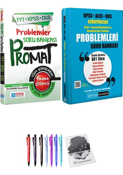 KPSS ALES DGS Ezberbozan Sözel-Sayısal Muhakeme ve Mantıksal Akıl Yürütme Problemleri Soru Bankası - Evrensel Promat Problemler Soru Bankası + Hediyeli