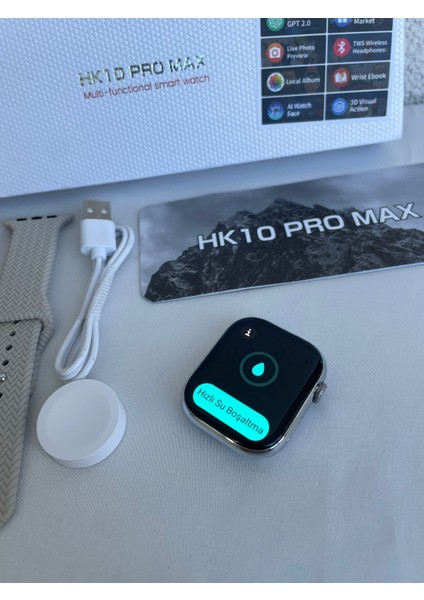 HK10 Pro Max Amoled 2.02 Amoled Wearfitpro/chatgpt/ses Kayıt/kulaklık Eşleştirme Akıllı Saat