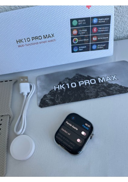 HK10 Pro Max Amoled 2.02 Amoled Wearfitpro/chatgpt/ses Kayıt/kulaklık Eşleştirme Akıllı Saat