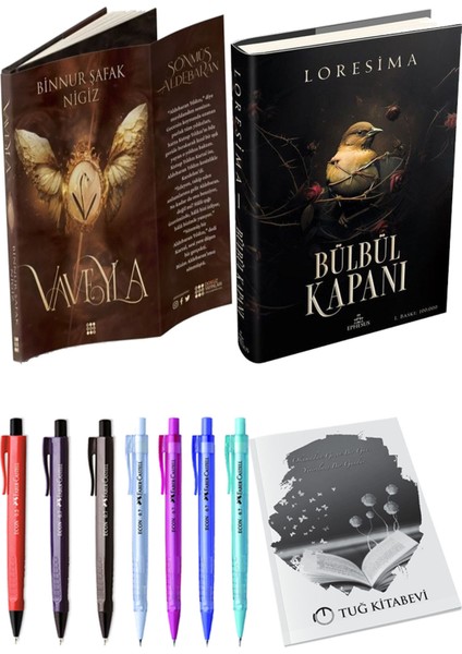 Bülbül Kapanı 1 Ciltli Loresima ve Vaveyla 1 Sönmüş Ciltli Binnur Şafak Nigiz 2li Set + Hediyeli