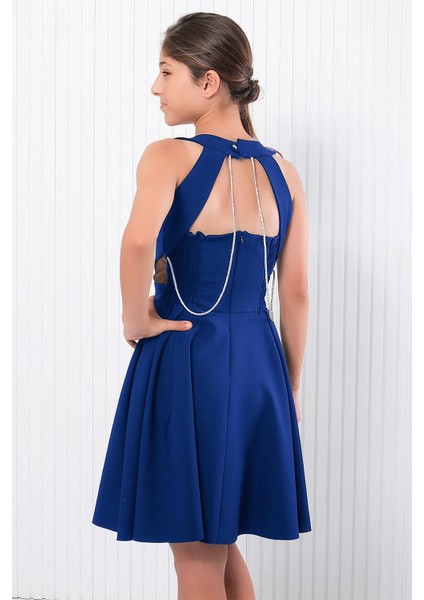 Taş Detaylı Abiye Lacivert MDV344 indirimleri