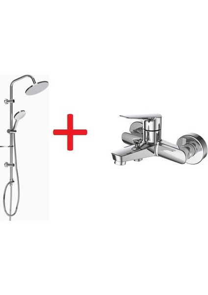 SH640 Ikili Duş Seti Takımı (Duş Sistemi + Bevel Banyo Bataryası)