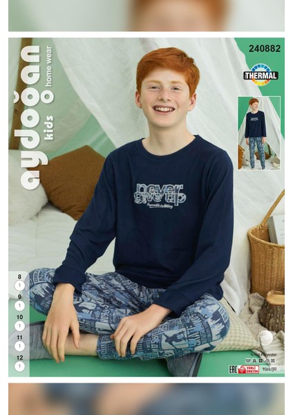 Erkek Garson Kaan Termal Lacivert Pijama Takım 0882