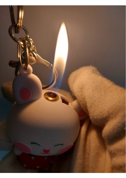 Çilek Tavşan Bear Anahtarlık Çakmak Lighter Beyaz Mutlu Çanta Süsü 1 Adet fiyatları