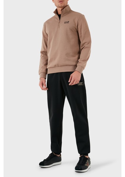 Pamuk Karışımlı Regular Fit Yarım Fermuarlı Dik Yaka Sweat Erkek Sweat 8NPM35 Pjvtz 1745