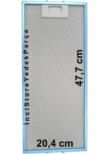 PE151SORT 1190.6.655.03 Için Davlumbaz Aspiratör 204X477 Alüminyum Kaset Filtre