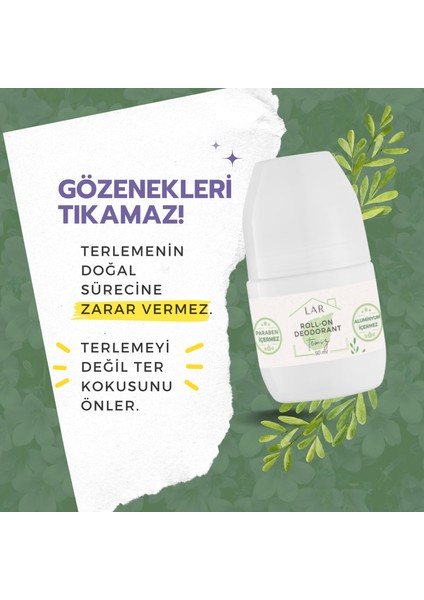 Alüminyumsuz Parabensiz Vegan Unisex Temiz Kokulu Roll-on Deodorant 3lü Avantajlı Paket 50ml fiyatları