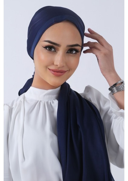 Lacivert Harem Scarf Melek Pamuk Şal
