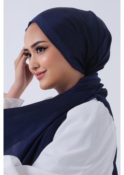 Lacivert Harem Scarf Melek Pamuk Şal modelleri