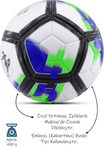 Futbol Topu Laliga Sert Zemin Halı Saha Futbol Topu No:5 Yeşil modelleri
