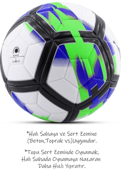 Futbol Topu Laliga Sert Zemin Halı Saha Futbol Topu No:5 Yeşil indirimleri