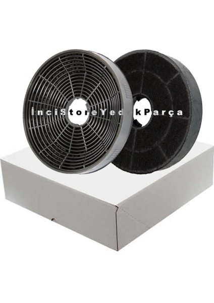 H 361 Ix Ankastre Davlumbaz Aspiratör Için Ø16CM 2 Adet (1 Kutu) Karbon Filtre