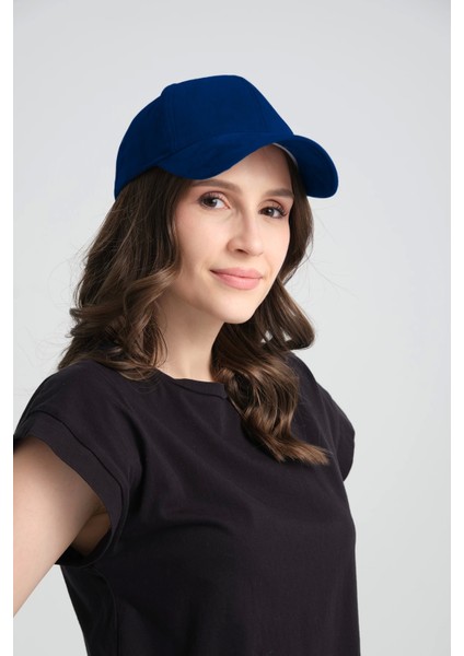 Unisex Süet Spor Şapka Ayarlanabilir Cırtlı Indigo Kep Şapka Süet Baseball Cap