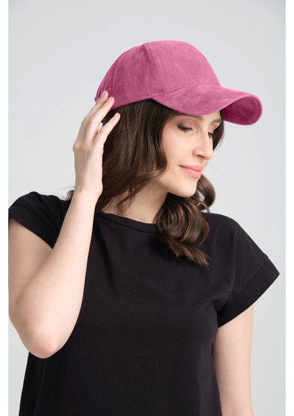 Unisex Süet Spor Şapka | Ayarlanabilir Cırtlı Pembe Kep Şapka | Süet Baseball Cap