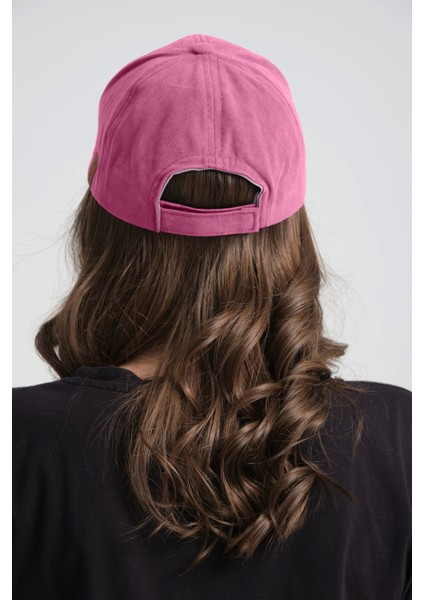 Unisex Süet Spor Şapka | Ayarlanabilir Cırtlı Pembe Kep Şapka | Süet Baseball Cap