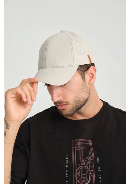 Unisex Süet Spor Şapka | Ayarlanabilir Cırtlı Taş Rengi Kep Şapka | Süet Baseball Cap