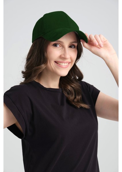 Unisex Süet Spor Şapka | Ayarlanabilir Cırtlı Yeşil Kep Şapka | Süet Baseball Cap