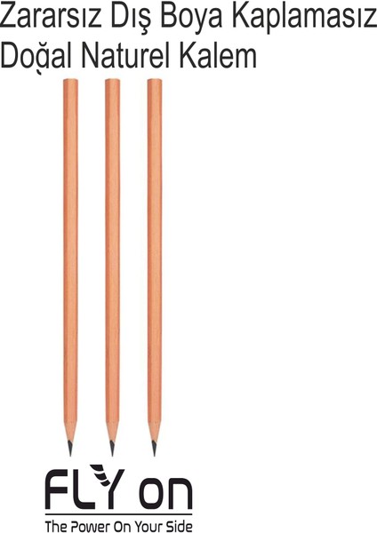 Kaliteli Doğal Naturel Kurşun Kalem Ahşap Boyasız Sağlıklı 10 adet FLYON