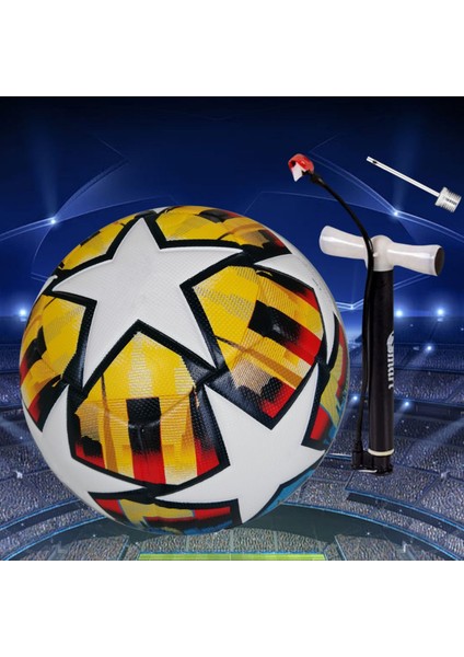 Şampiyonlar Ligi Tasarımı 400 Gram Lazer Kaliteli Maç ve Antreman Topu +Pompa ve Iğne Hediyeli